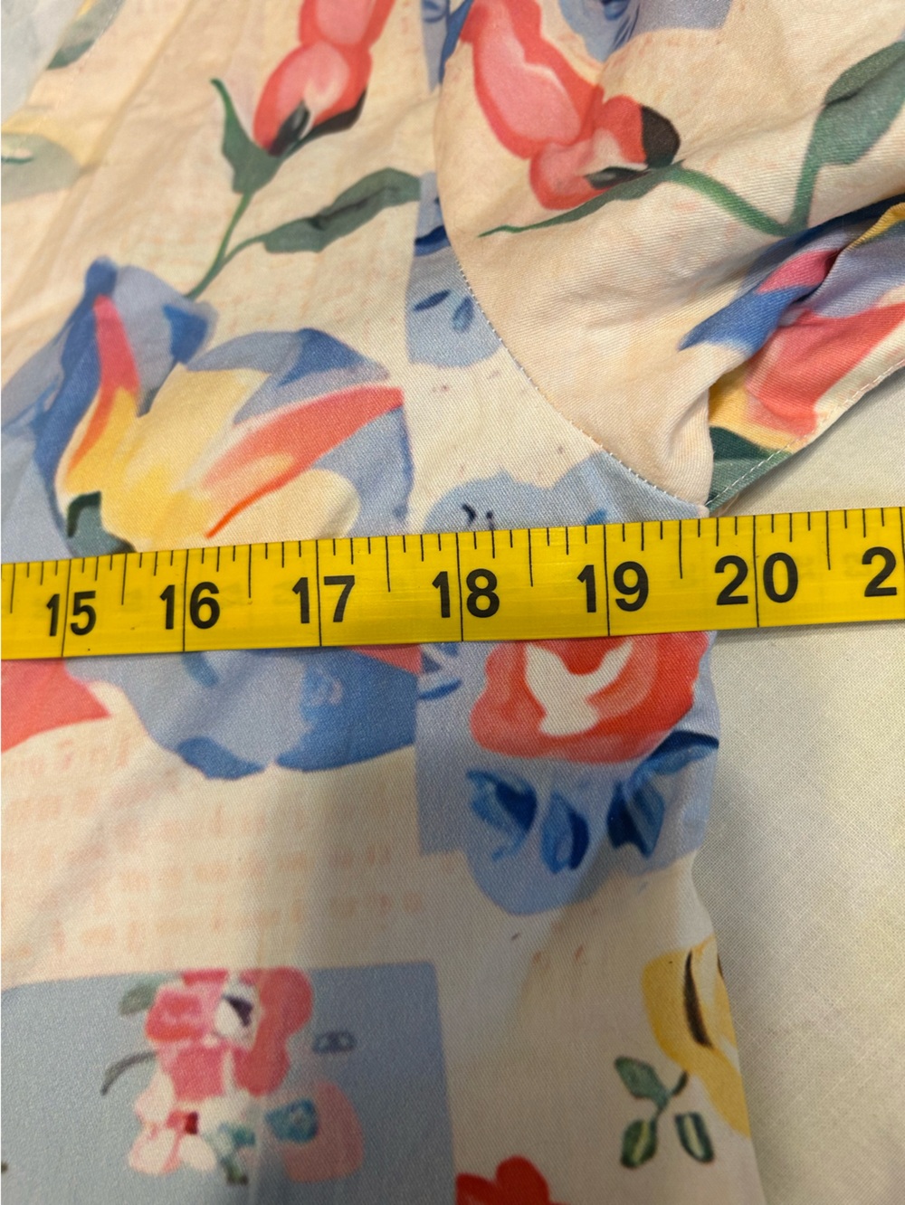 Patchwork Floral V-Neck Maxi Dress in Blue and Pink - Picture 4 of 7